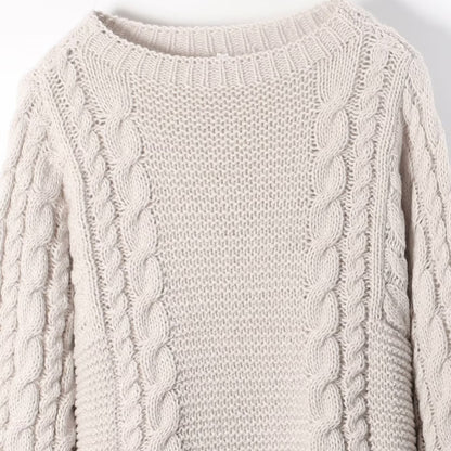 Pull en grosse maille pour femmes avec un design texturé et une coupe large Chic und Stil