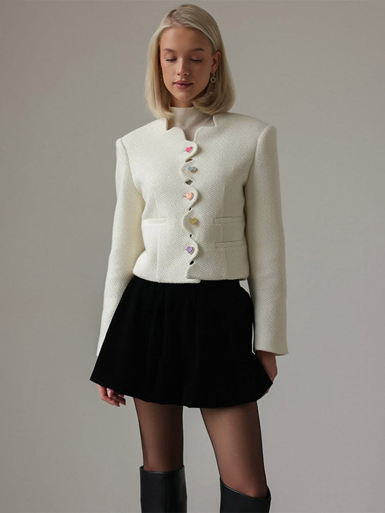 Dames elegante structure jacket met gekleurde knopen Chic und Stil