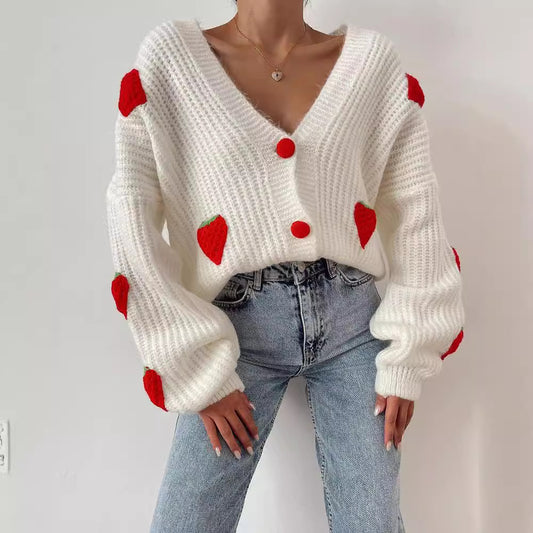 Dame cardigan avec design d'application fruitée Chic und Stil