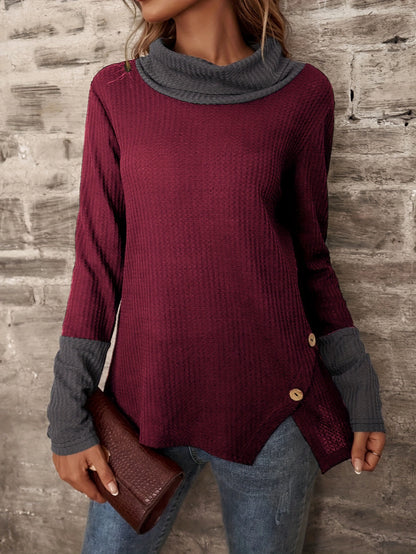 Pull femme avec col tendance Chic und Stil