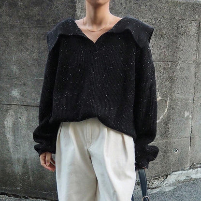 Pull en tricot décontracté pour femmes avec col moderne et détails scintillants Chic und Stil