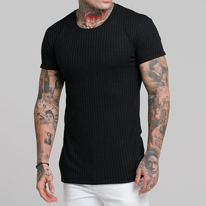 T-shirt ajusté en rib pour homme Chic und Stil