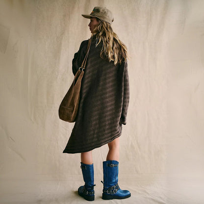 Pull en tricot oversized pour femmes avec coupe asymétrique Chic und Stil