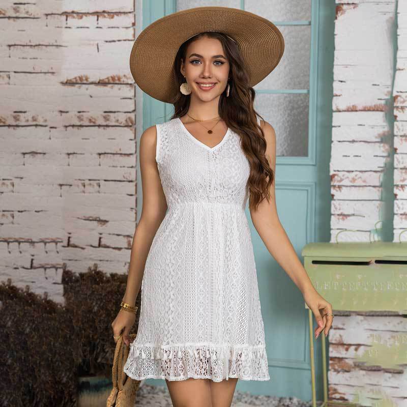 Robe d'été à volants en dentelle Chic und Stil
