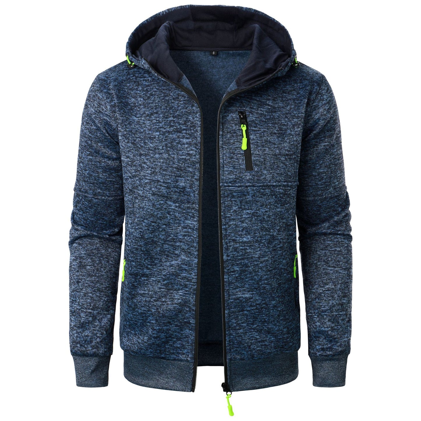 Veste à capuche sportive pour hommes avec un design structurel innovant et des poches pratiques Chic und Stil
