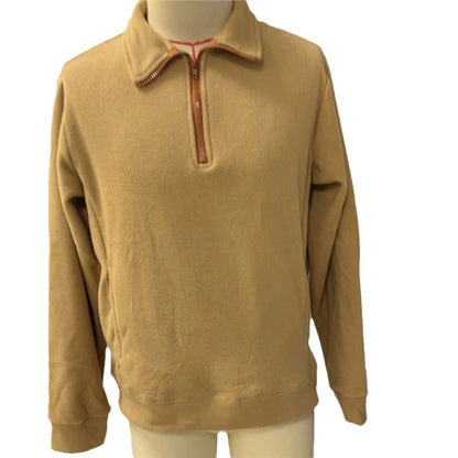 Fleece pullover for men with half-zip and textured design Chic and Style