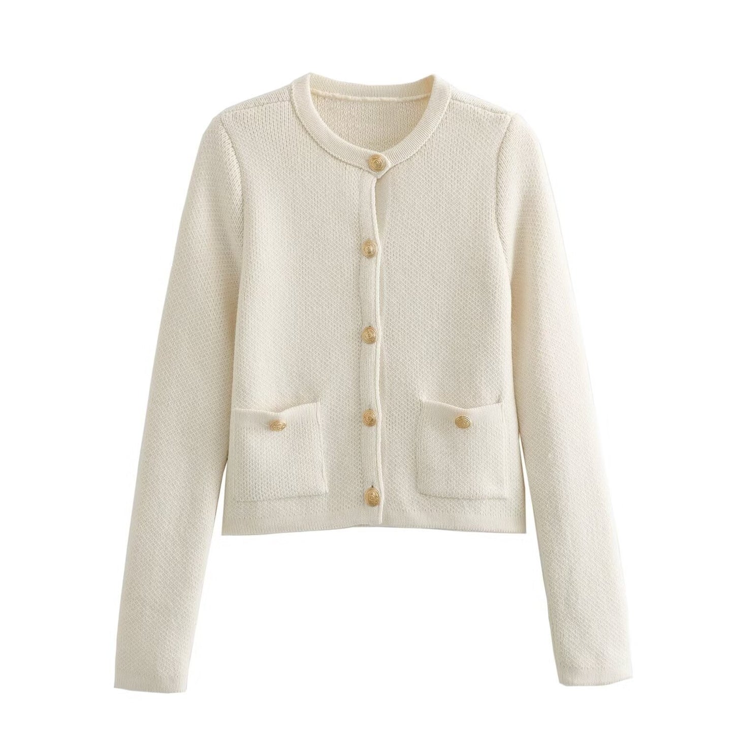 Dame cardigan avec boutons décoratifs et poches Chic und Stil