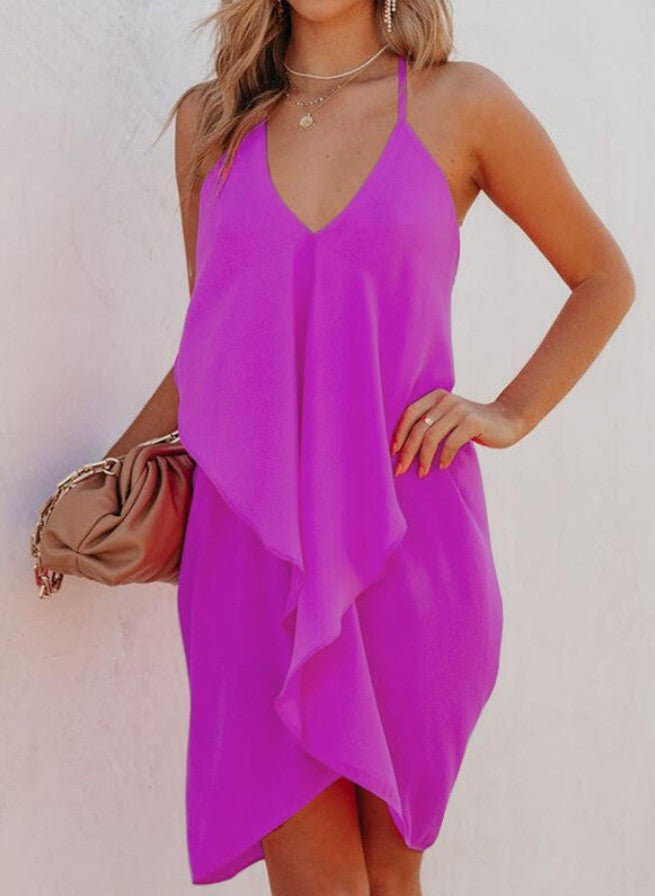 Robe portefeuille femme avec décolleté V profond et coupe fluide Chic und Stil