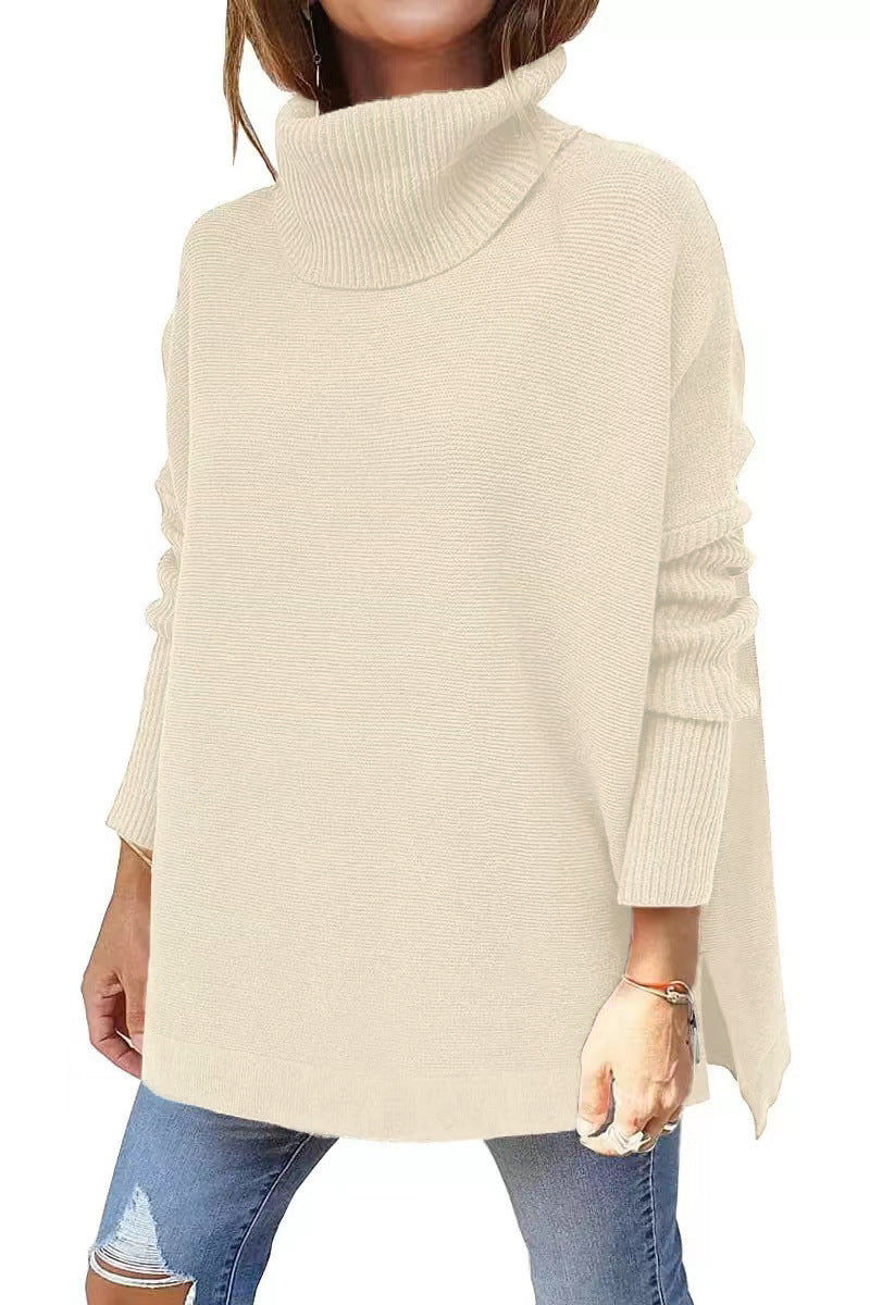 Pull roulé confortable pour femmes avec un motif en tricot doux Chic und Stil