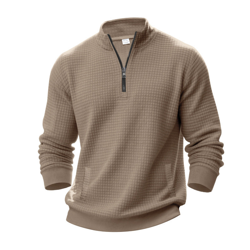 Sporty fleece pullover for men with half-zip Chic und Stil