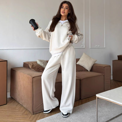 Dames Casual Oversized Hoodie et pantalon relax large Set Chic und Stil