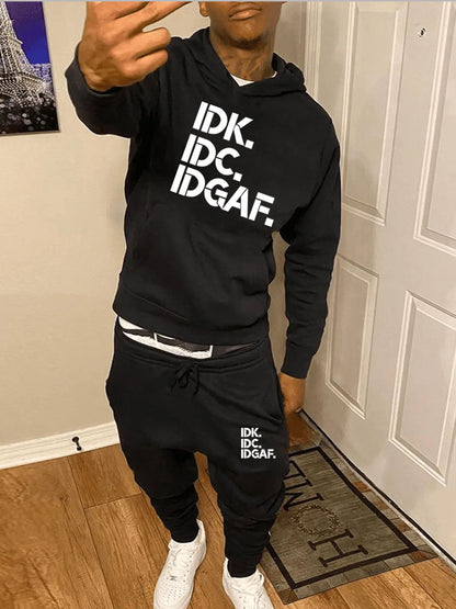 Casual hoodie and jogger pants set for women with catchy statement print Chic and Style