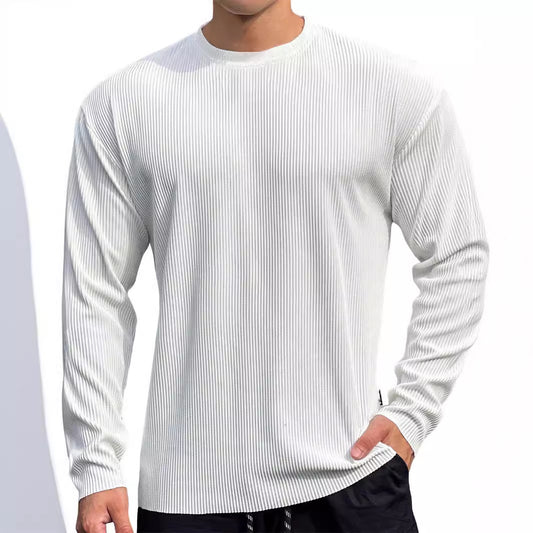 Pull-over en tricot fin pour hommes avec motif en côtes texturées Chic und Stil
