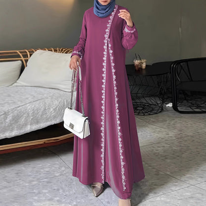 Robe maxi élégante pour femmes avec broderie élaborée Chic und Stil
