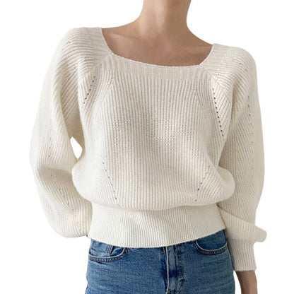 Pull en maille décontracté pour femmes avec une coupe ample et un col rond Chic und Stil