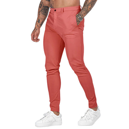 Slim-fit chino pants for men with elastic waistband and deep side pockets Chic and Style