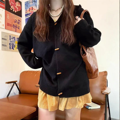 Dames gilet élégant avec capuche et boutons décoratifs Chic und Stil