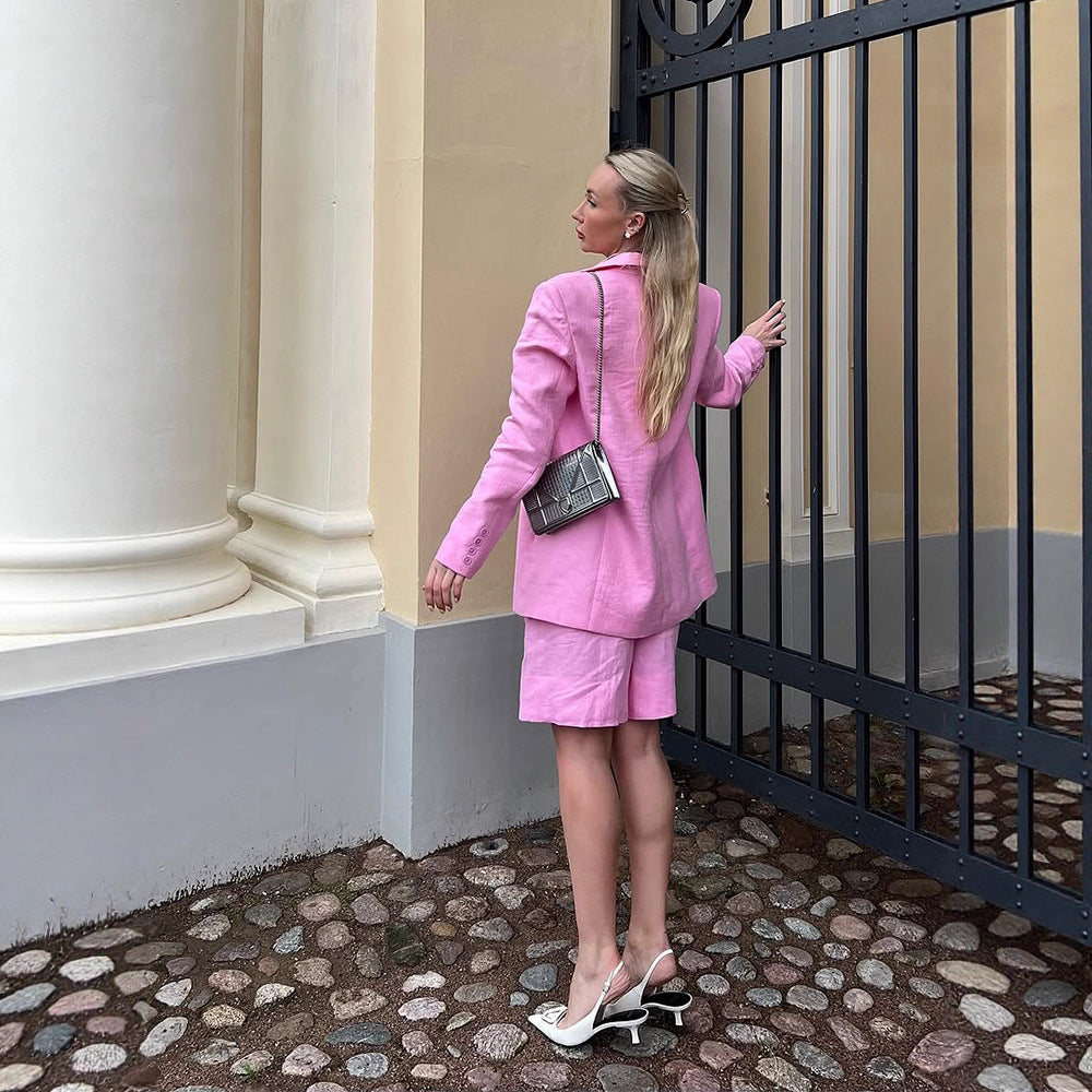 Women elegant blazer set with shorts Chic and Style