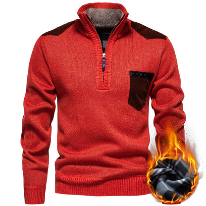High-quality pullover for men with a high collar and zipper Chic und Stil