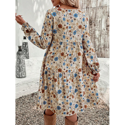 Robe d'été aérienne pour femmes avec des détails en volants et des manches bouffantes Chic und Stil
