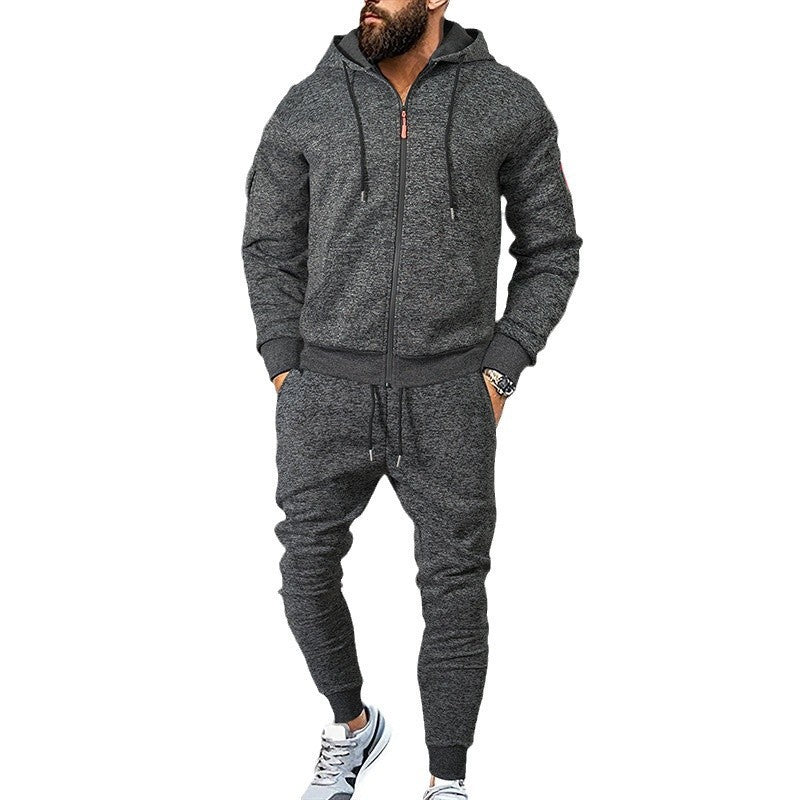 Versatile training set for men with zip-up hoodie and jogger pants Chic and Style