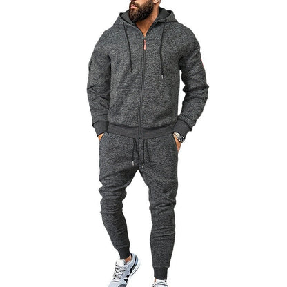 Versatile training set for men with zip-up hoodie and jogger pants Chic and Style