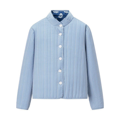 Dames doudoune avec motifs floraux et col élégant Chic und Stil