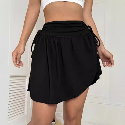 Jupe portefeuille pour femmes avec des détails de nouage élégants Chic und Stil