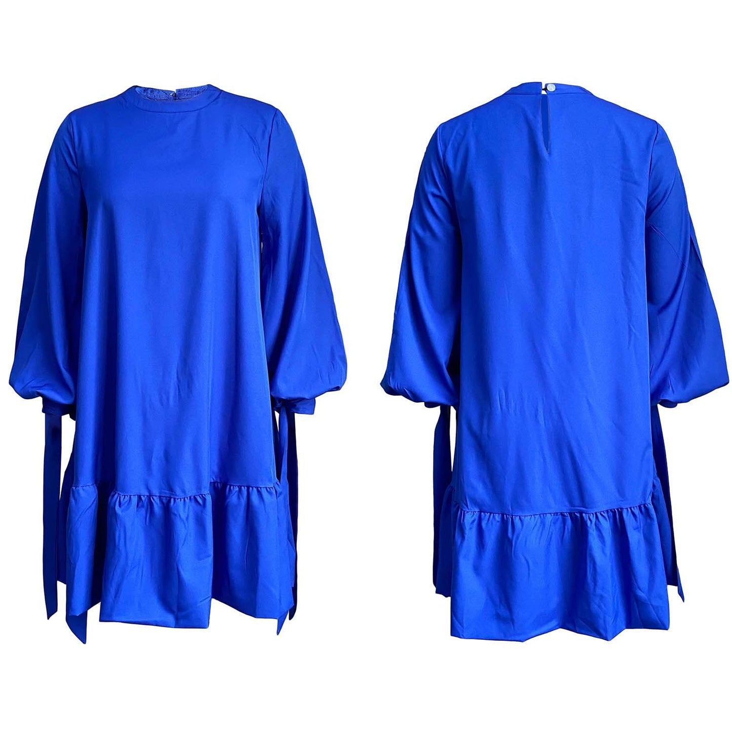 Robe tunique décontractée pour femmes avec volants et rubans Chic und Stil