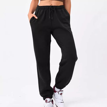 Dames confortable pantalon de sport avec taille élastique et poches latérales Chic und Stil