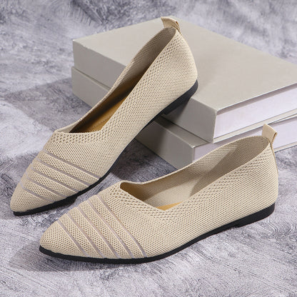 Dames ballerines en tricot à rayures Chic und Stil