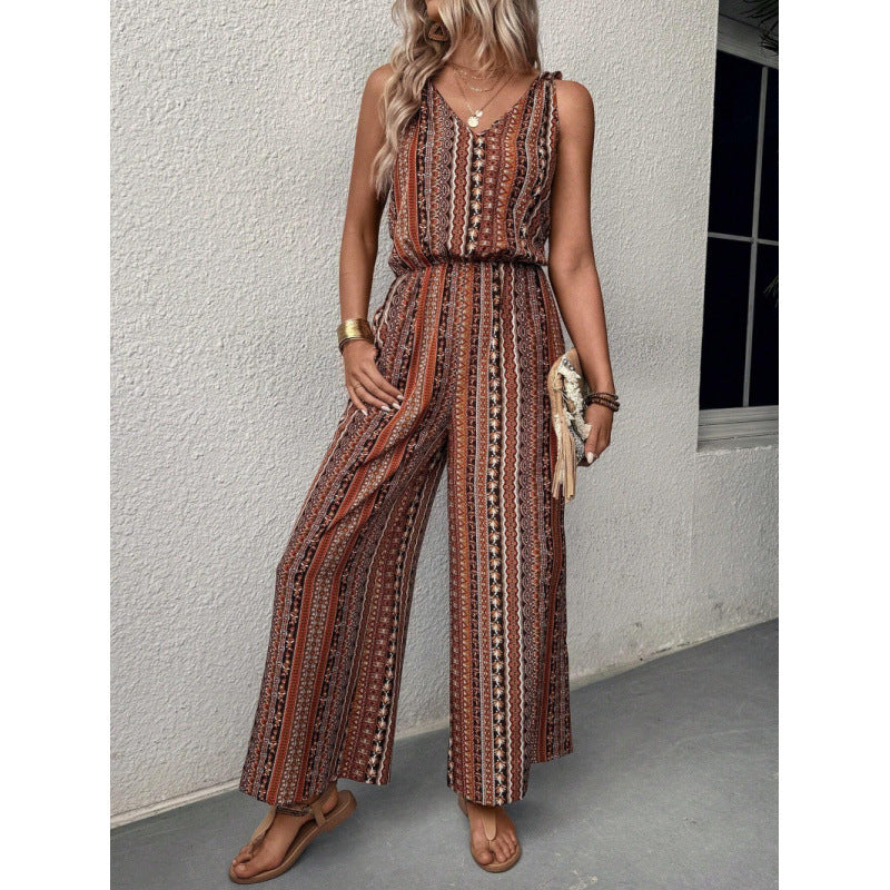 Dames Bohemian Palazzo Combinaison Chic und Stil