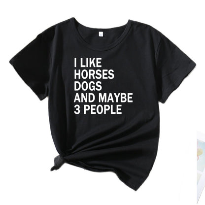T-shirt décontracté pour femme avec citation Chic und Stil