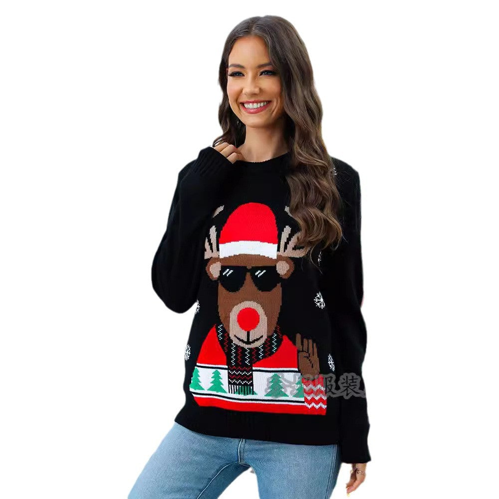 Pull de Noël pour femmes avec design de renne festif et coupe décontractée Chic und Stil