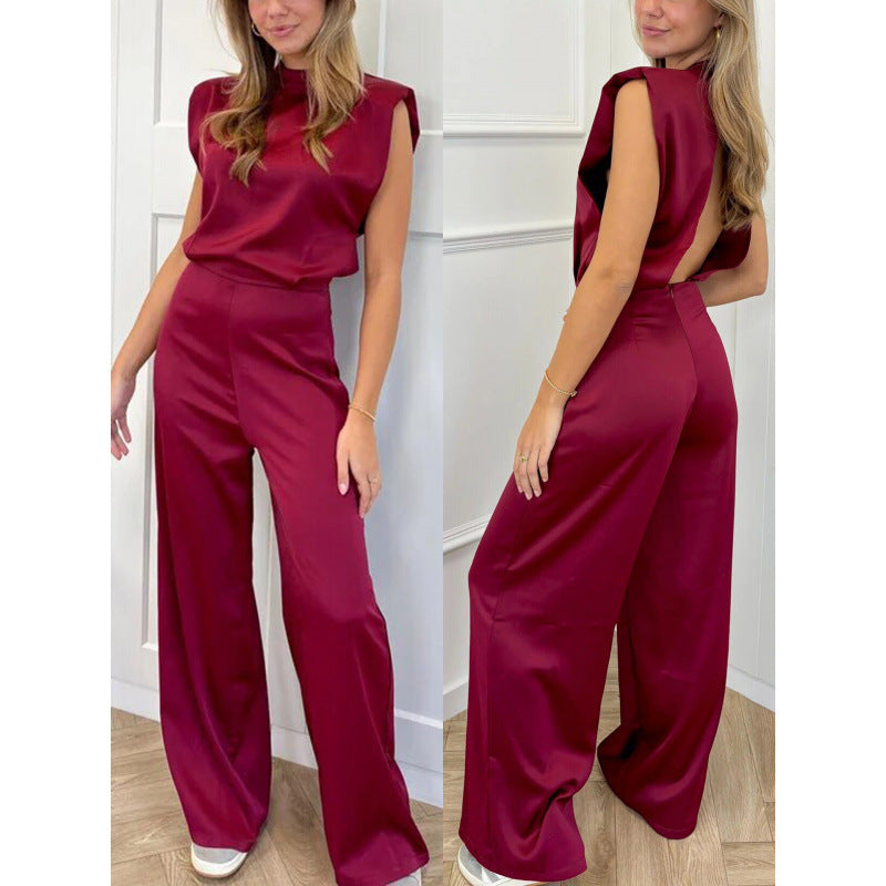 Dames élégant combinaison avec jambes droites et col haut Chic und Stil