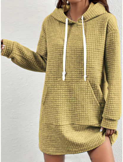 Robe à capuche pour femmes grandes tailles avec surface texturée Chic und Stil