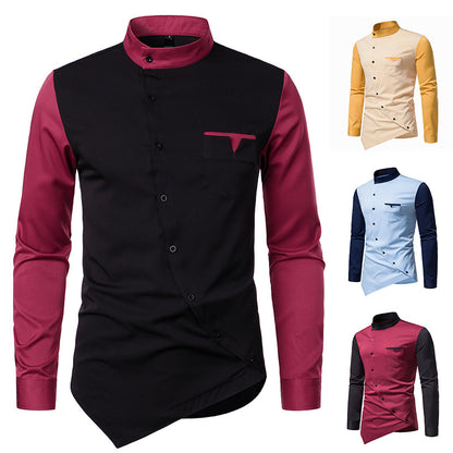 Chemise à manches longues pour hommes avec coupe moderne et accents contrastés Chic und Stil