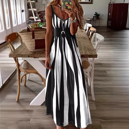 Dames Élégant Maxi-Robe Évasée Chic und Stil