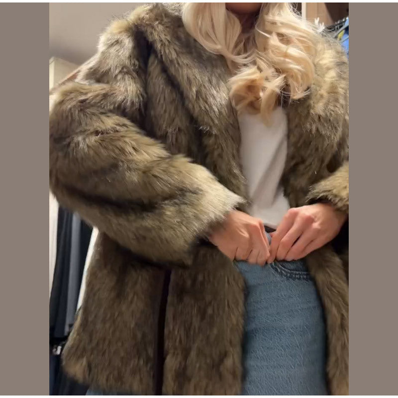 Dames fourragère en fausse fourrure Chic und Stil