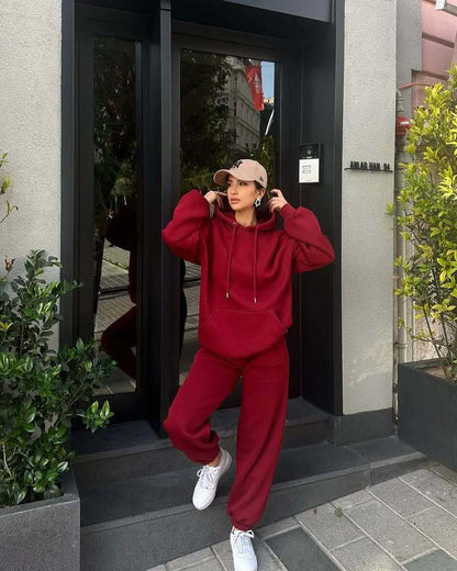 Dames confortable Hoodie en fleece surdimensionné Chic und Stil