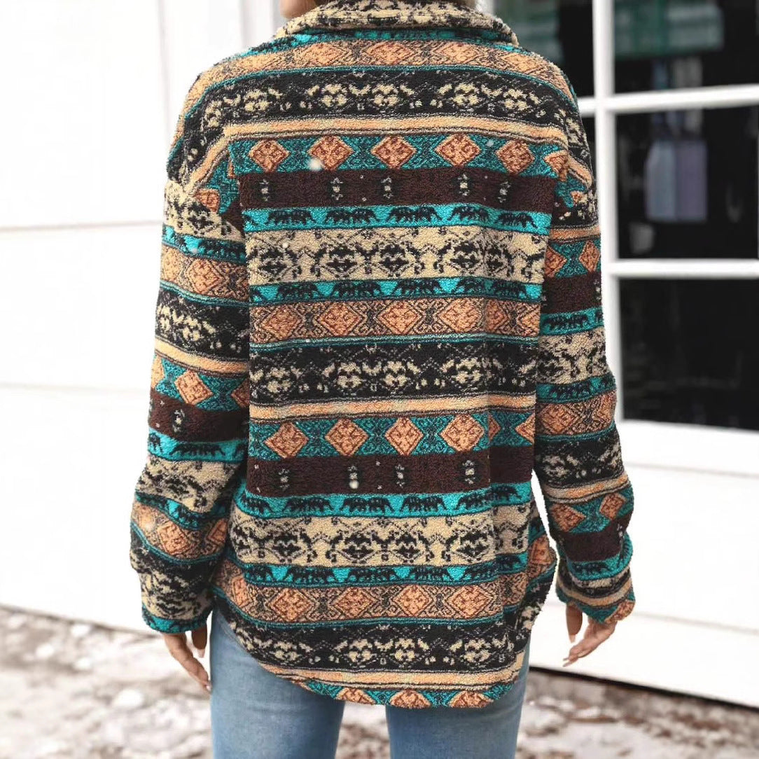 Dames Gilet à motifs avec fermeture à boutons Chic und Stil