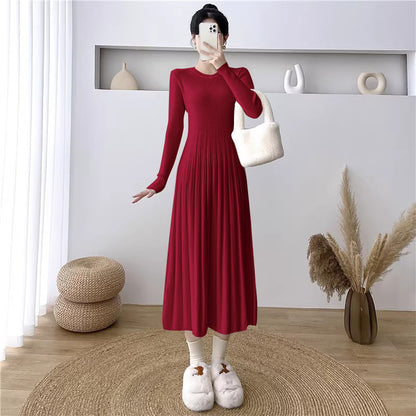 Robe maxi pour femmes avec un design en fines côtes et une coupe étroite Chic und Stil