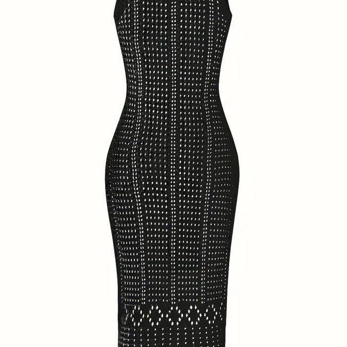 Robe à crochet pour femmes avec décolleté en V profond et coupe estivale Chic und Stil