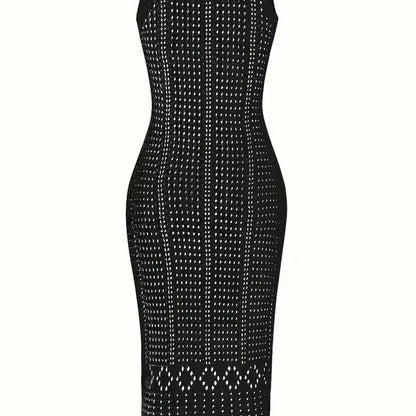 Robe à crochet pour femmes avec décolleté en V profond et coupe estivale Chic und Stil