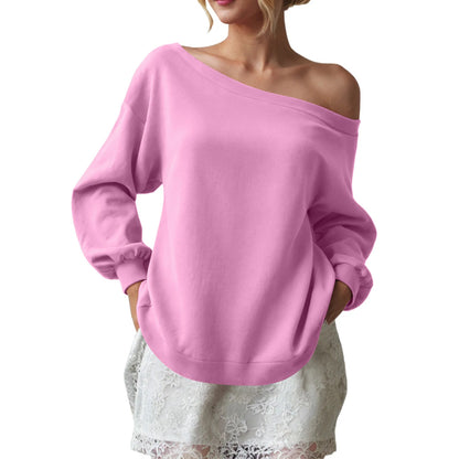 Dames créatif Sweat-shirt surdimensionné avec détails d'épaules Chic und Stil