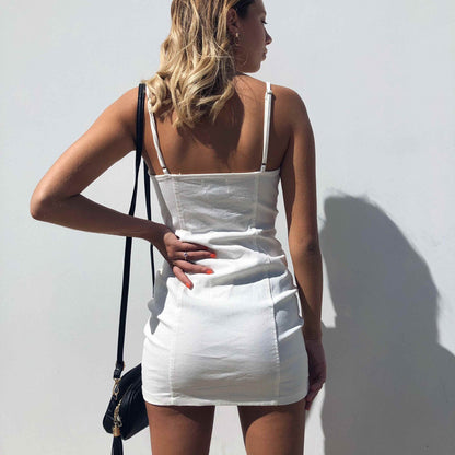 Robe ajustée pour dames avec fermeture éclair et bretelles délicates Chic und Stil