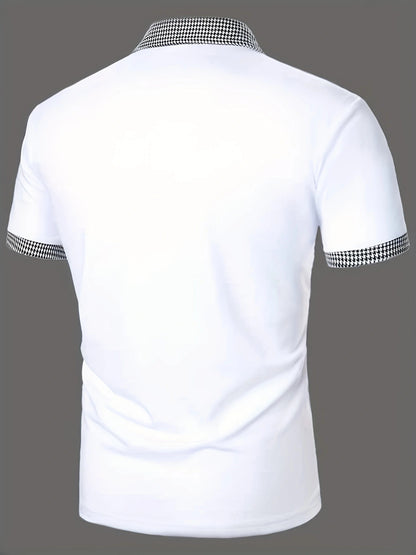 Polo-shirt à manches courtes stylé pour hommes avec des accents à carreaux Chic und Stil