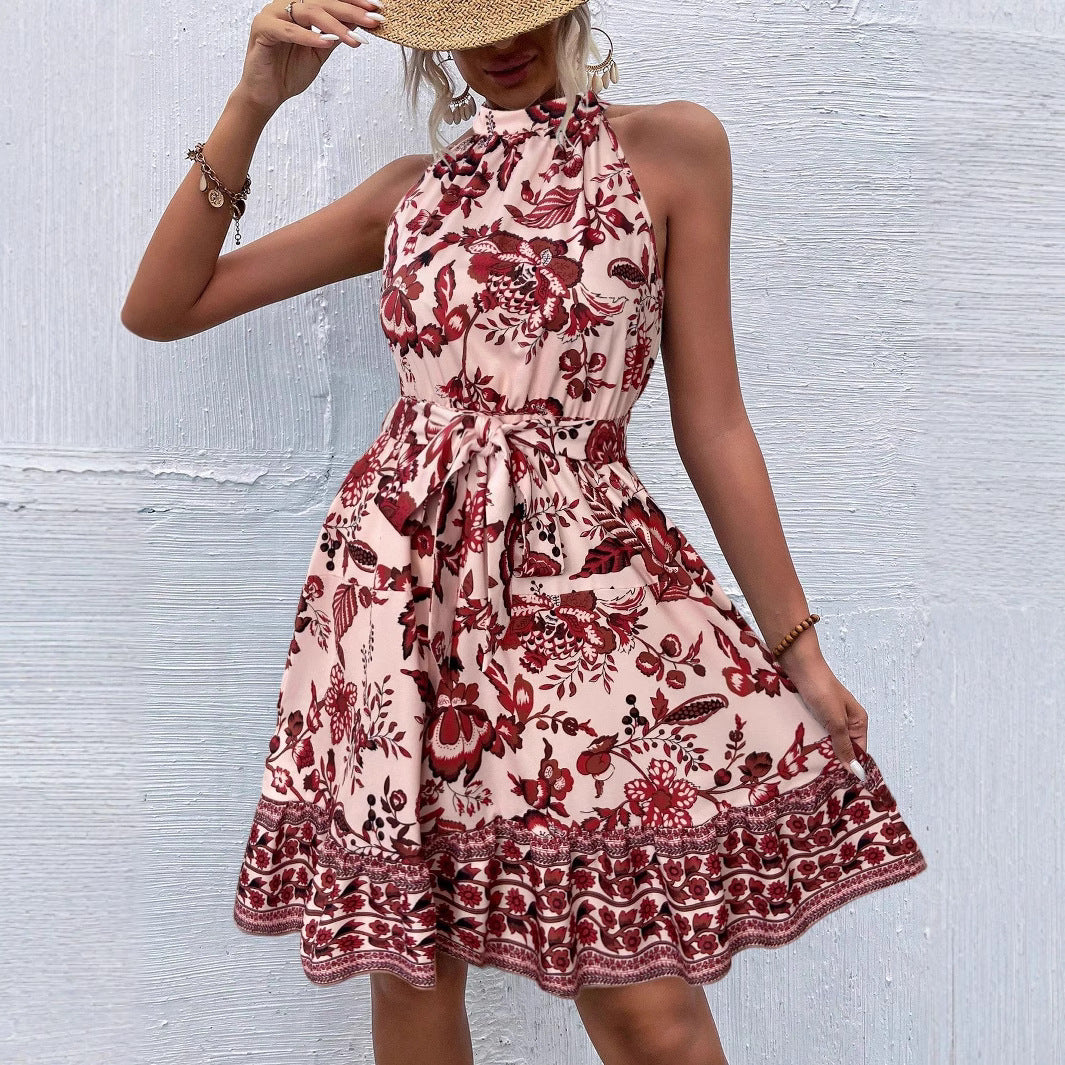 Femme Collier Fleurs Robe d'été Chic und Stil