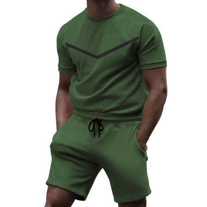 Ensemble sportif pour hommes avec t-shirt et shorts Chic und Stil