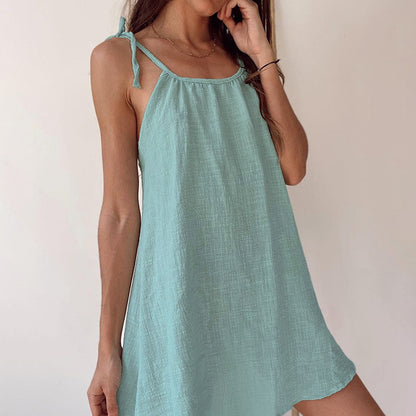 Robe d'été à bretelles spaghetti légères pour femmes avec coupe décontractée Chic und Stil